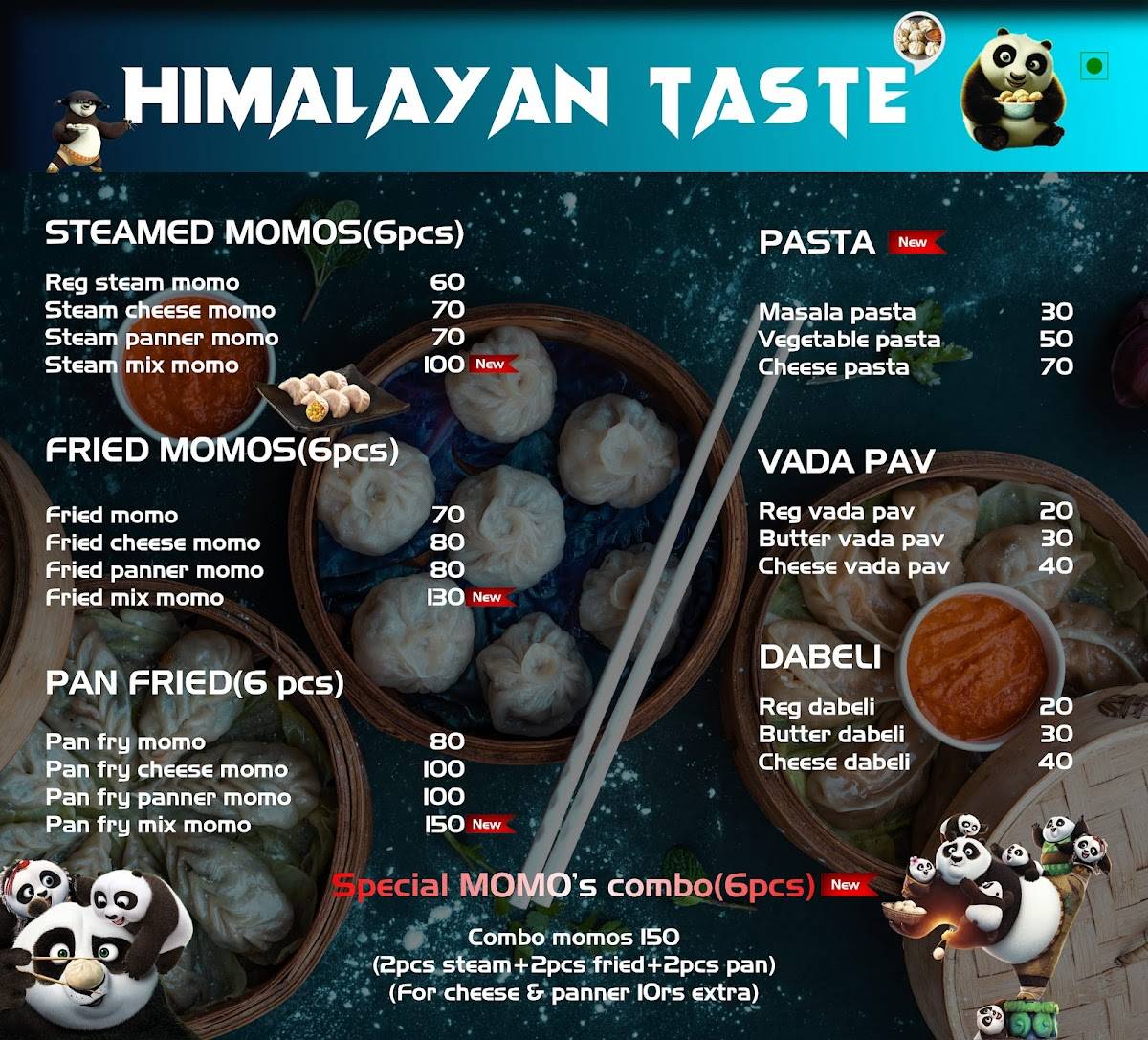 Himalayan Taste menu