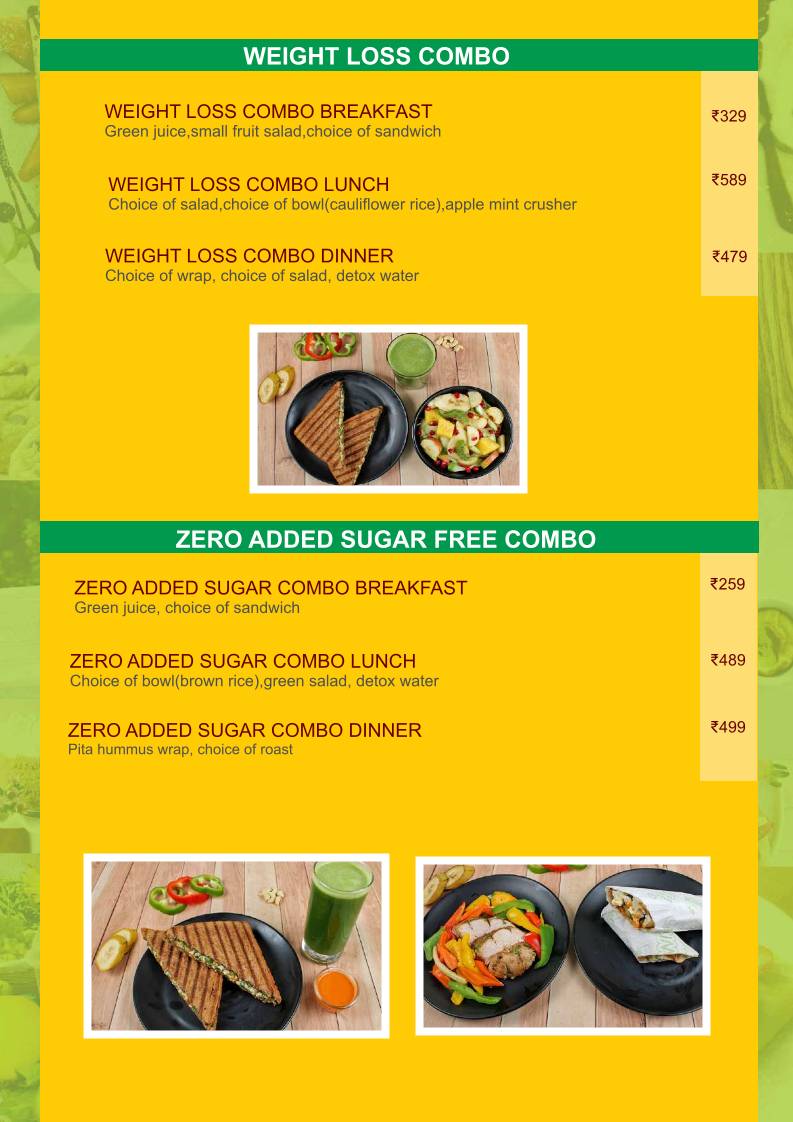 SuperFood menu