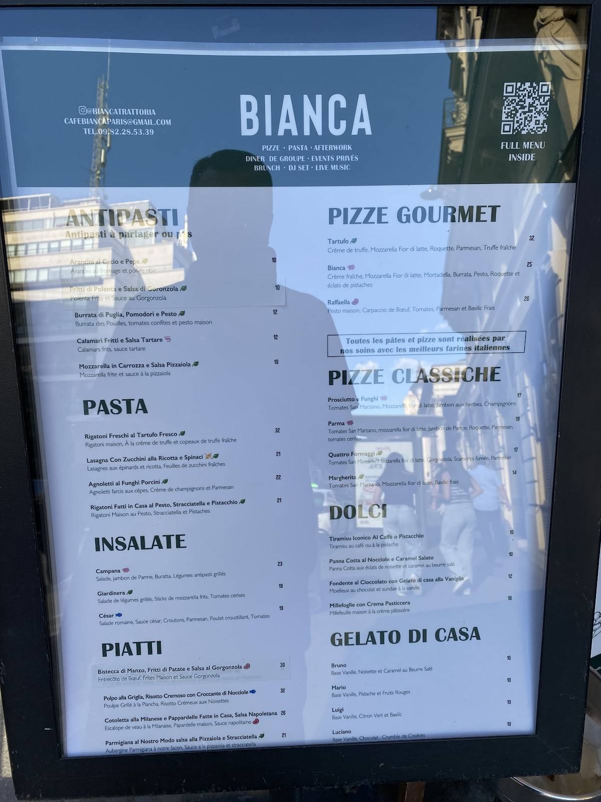Menu de Bianca