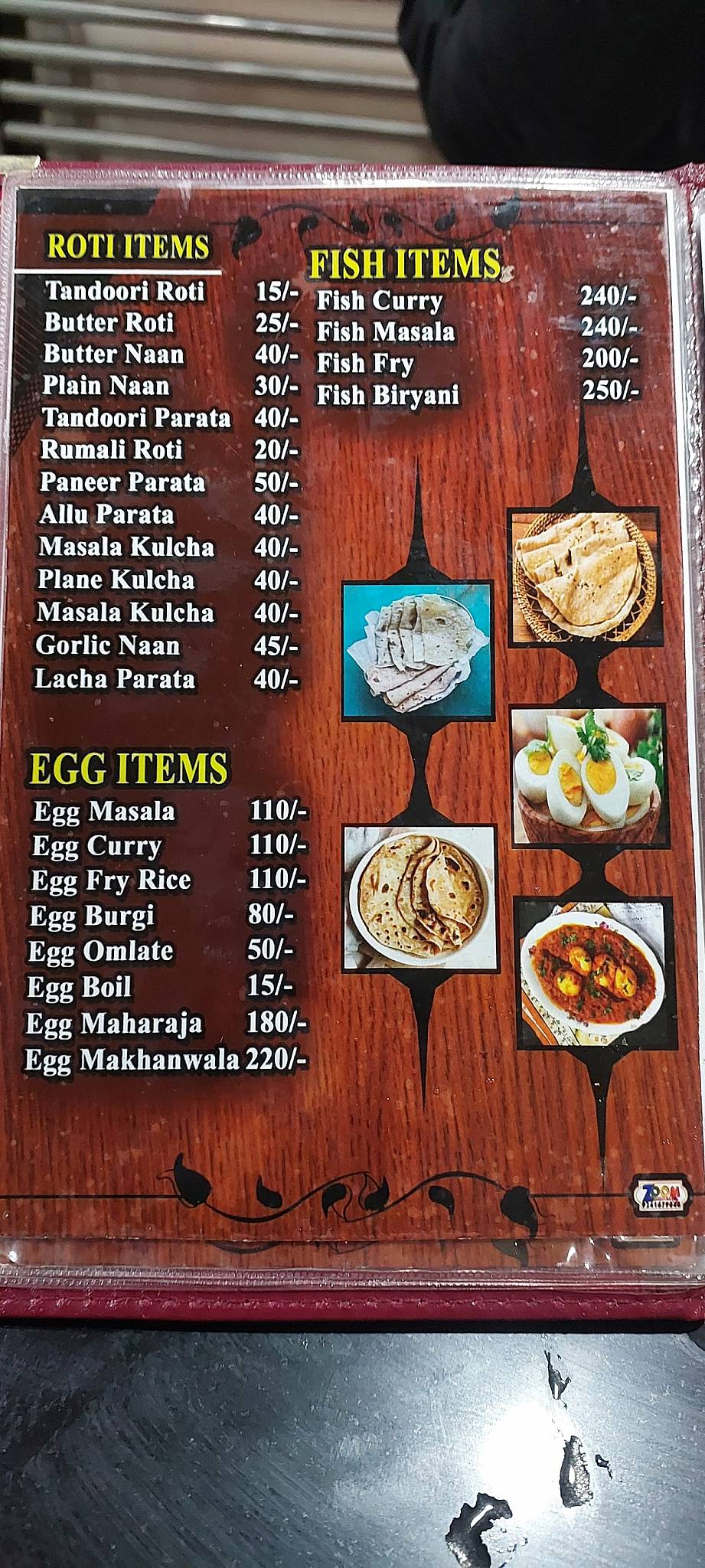 Siddique Family Restaurant menu