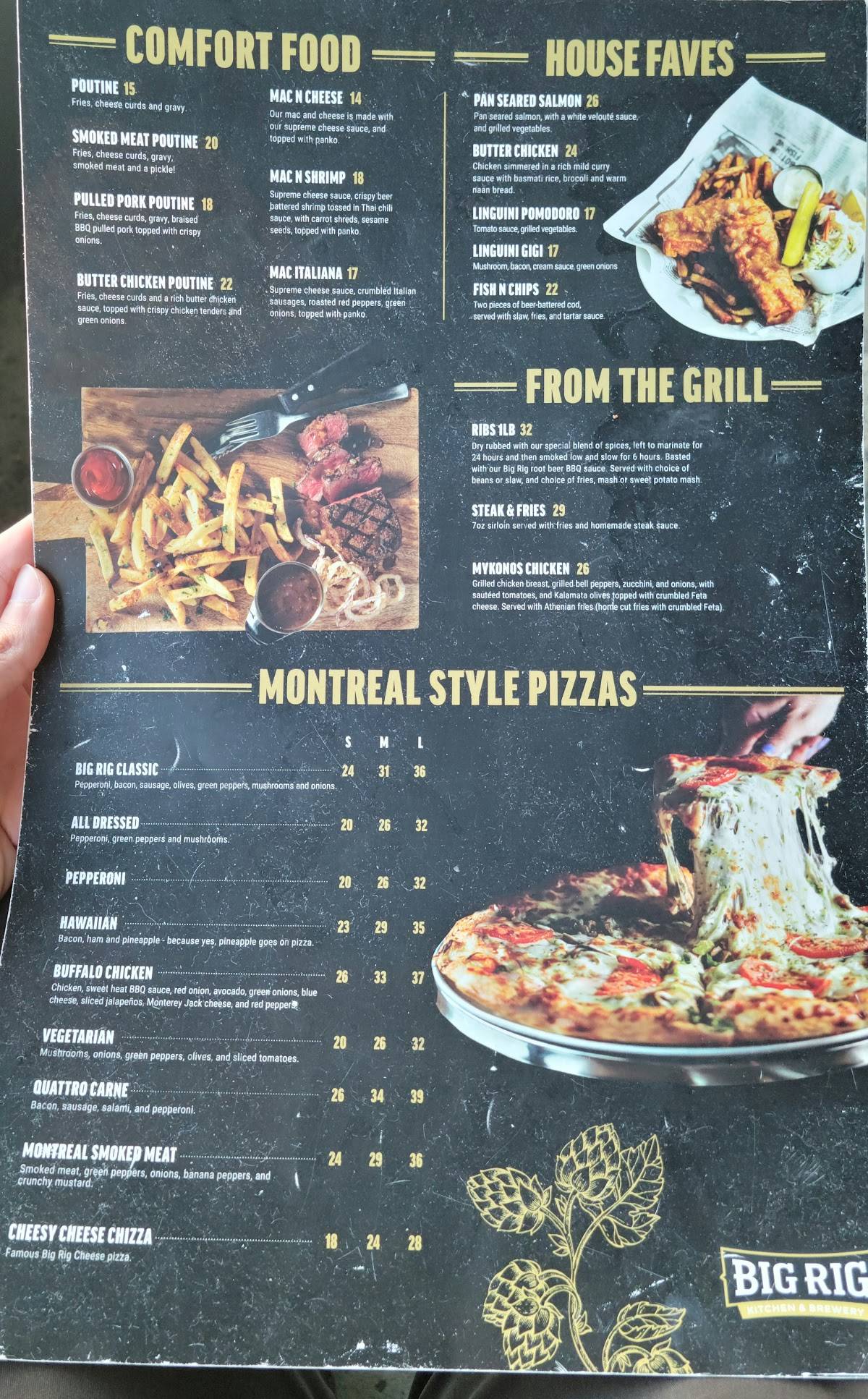 Menu de Big Rig Kitchen & Brewery - Ogilvie