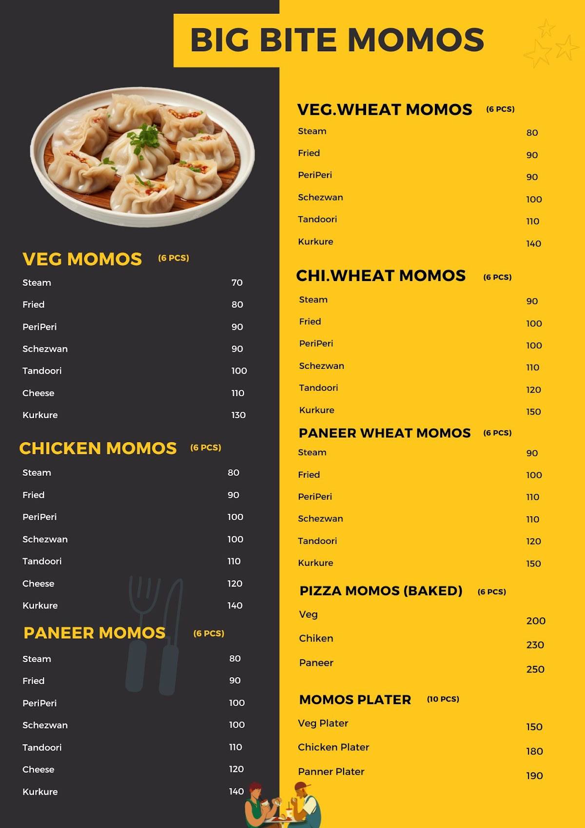 Big bite menu