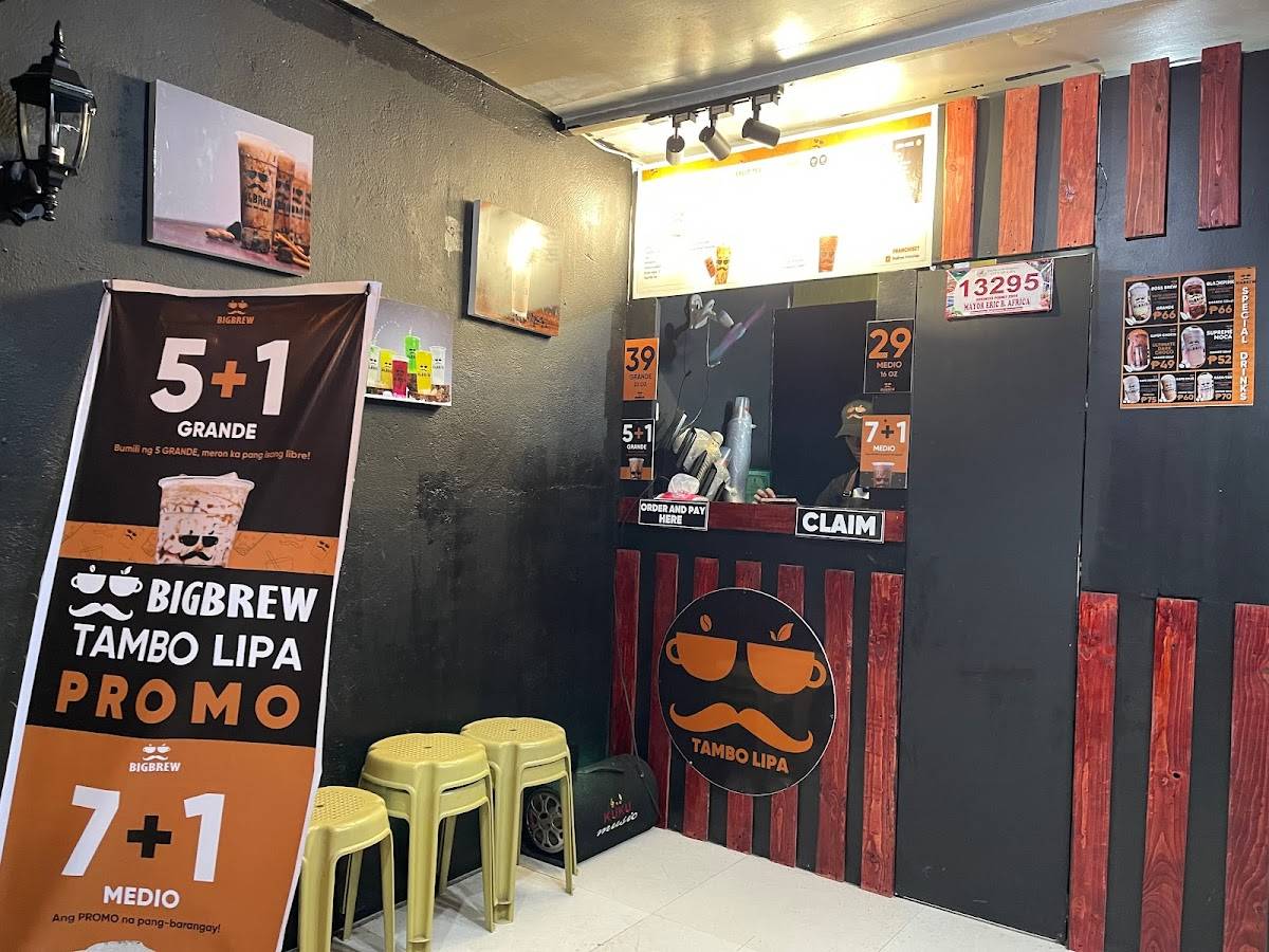 Menu at BigBrew Tambo Lipa, Lipa