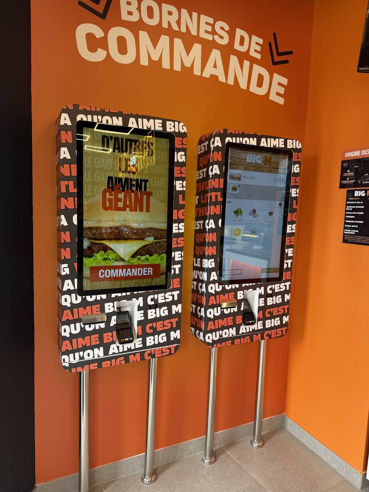 Menu de BigM Nevers