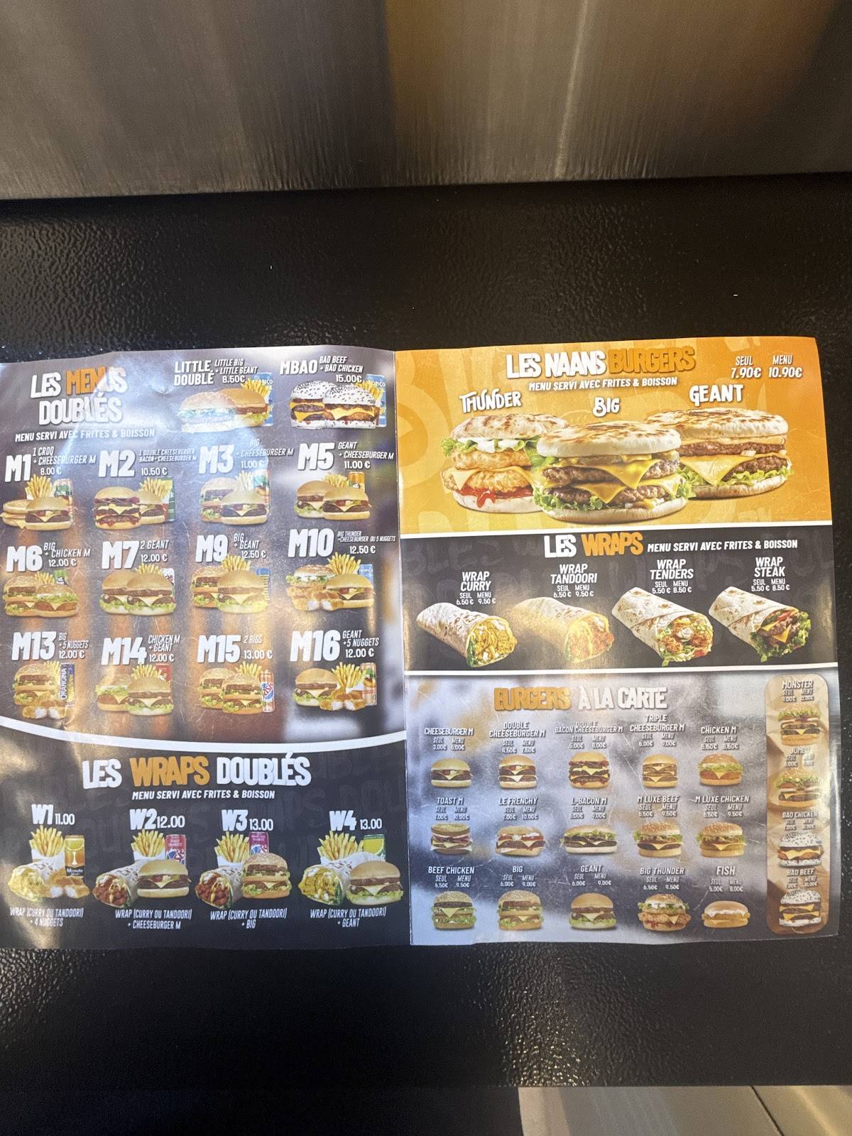 Menu de BigM Nevers