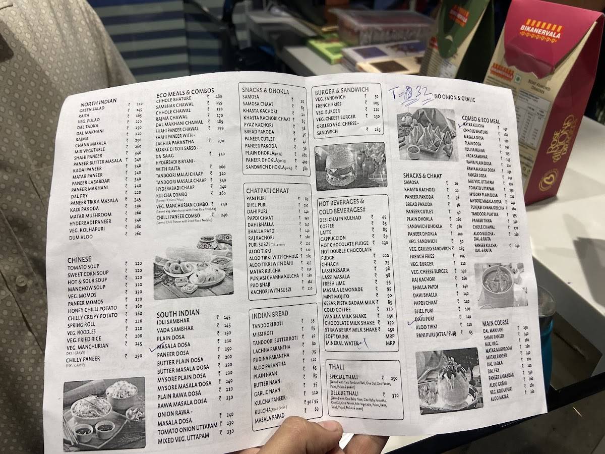 Bikanervala Lashkar Gwalior menu