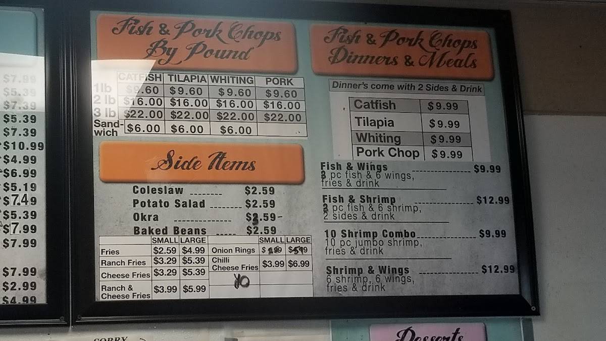 Menu at Kings Wings restaurant, Birmingham, Forestdale Blvd