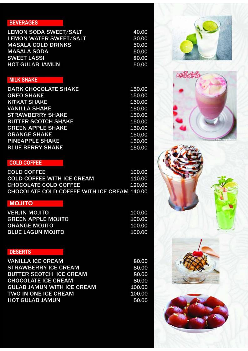 Utthan Family Choice Restaurant menu