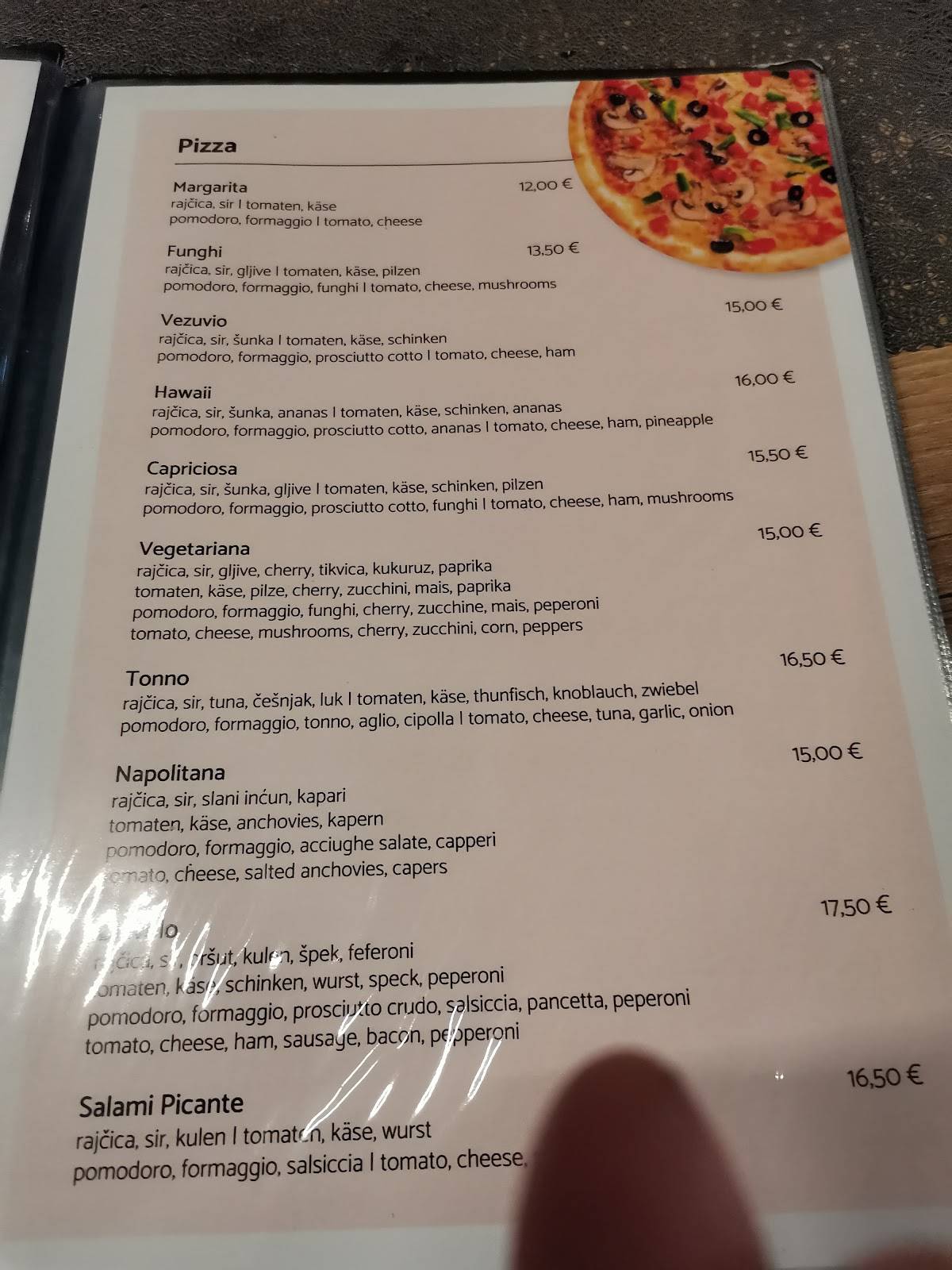 Menu de Bistro Revelin