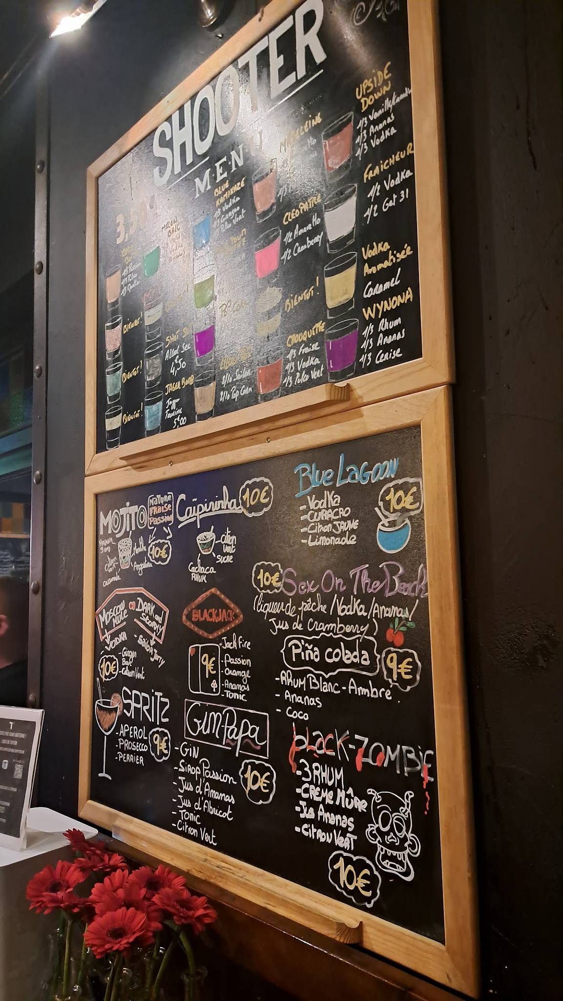 Menu at Black Café, Le Havre, 135 Rue Louis Brindeau