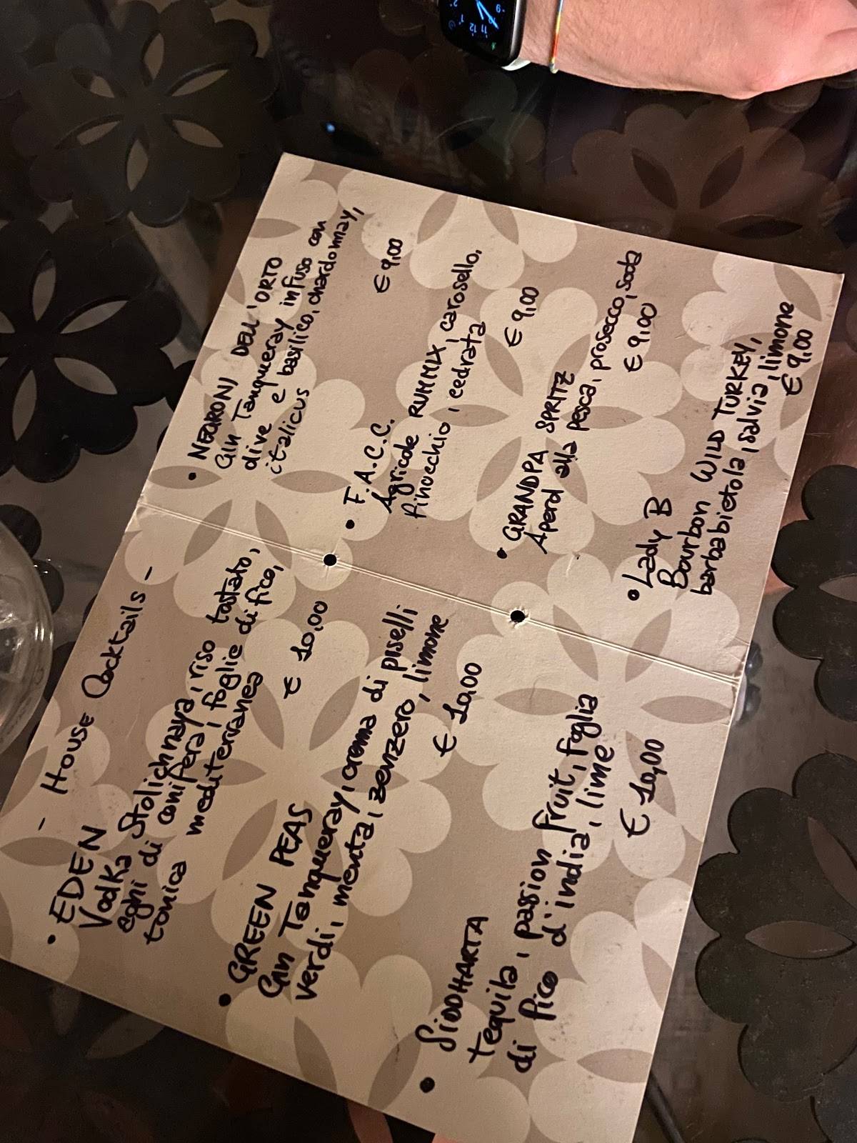 Menu di Blanc 