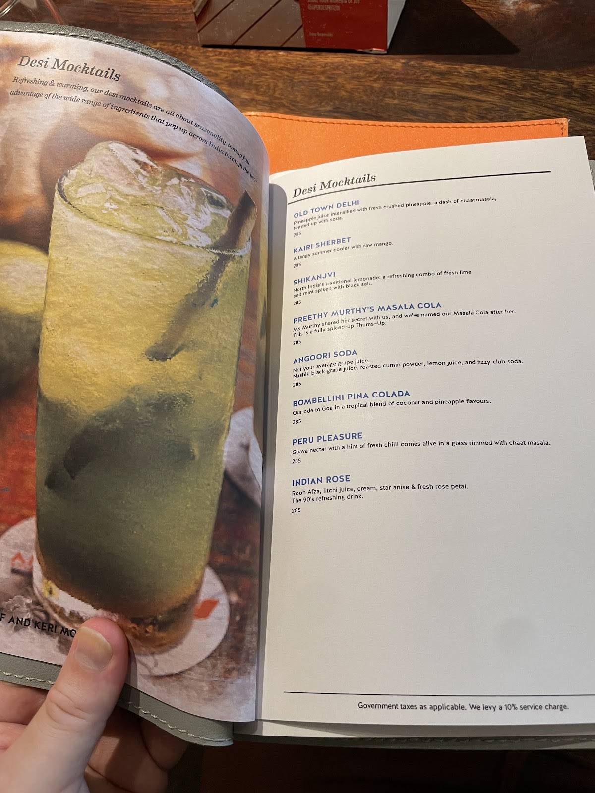 Bombay Brasserie Colaba menu