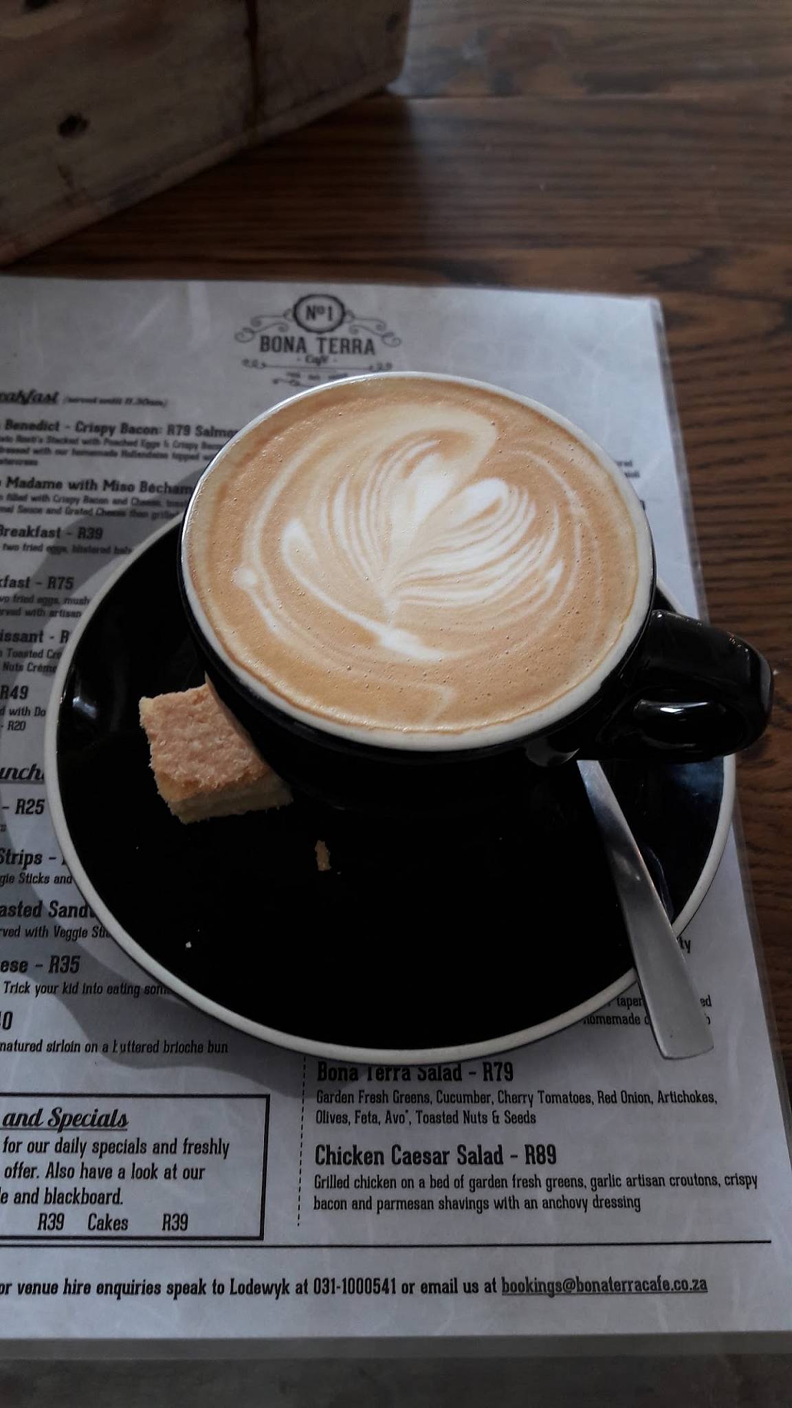 Menu at Bona Terra Cafe, Hillcrest