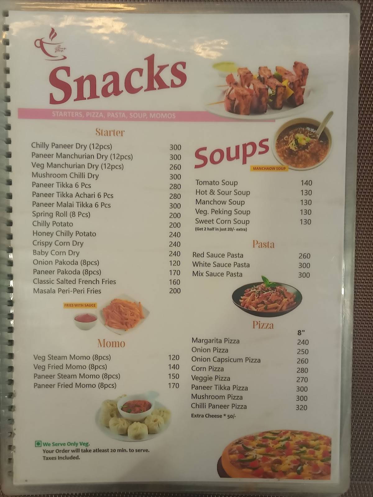 Boom Boom menu