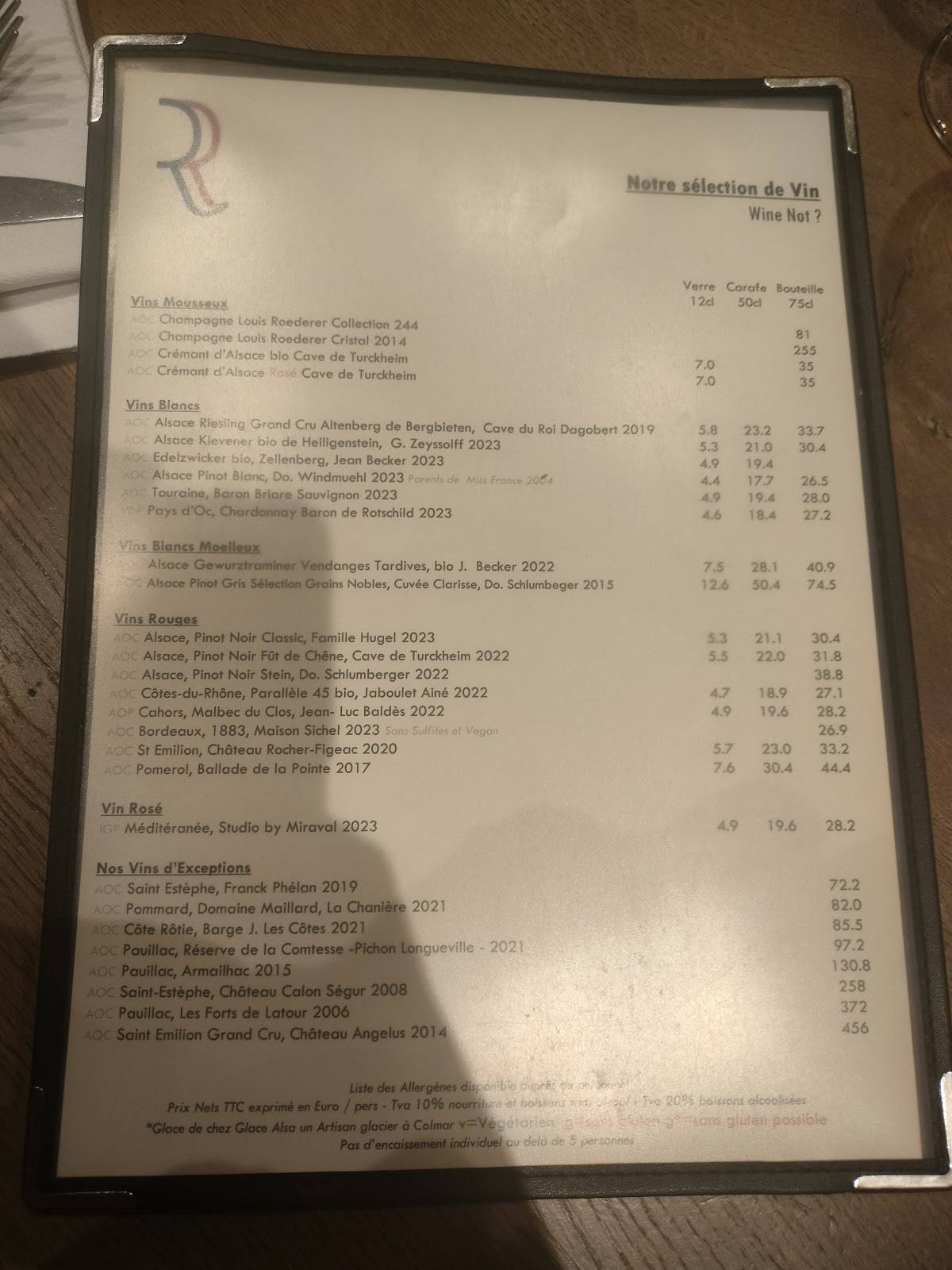 Menu de Bord'eau