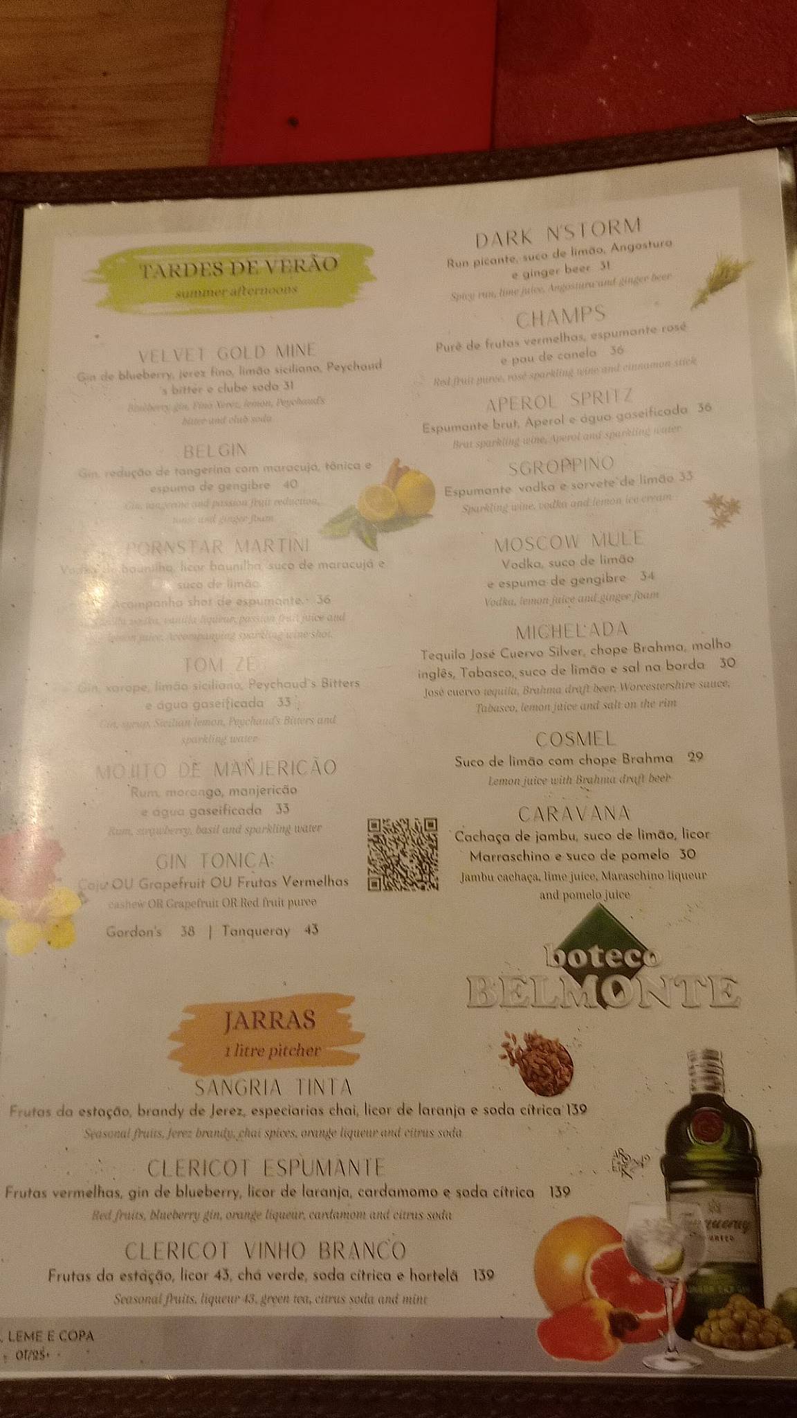 Boteco Belmonte cardápio