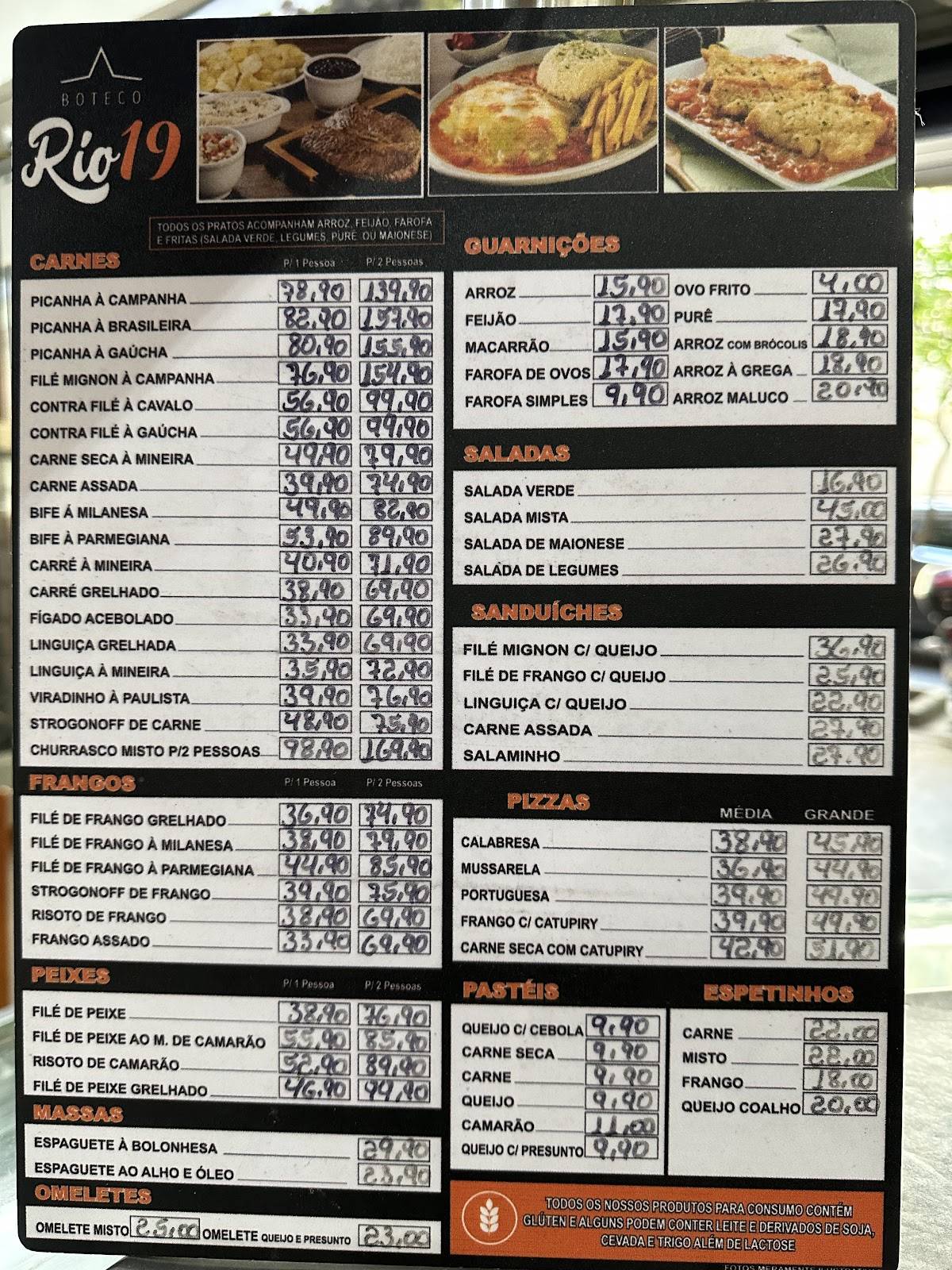 Boteco Rio 19 cardápio