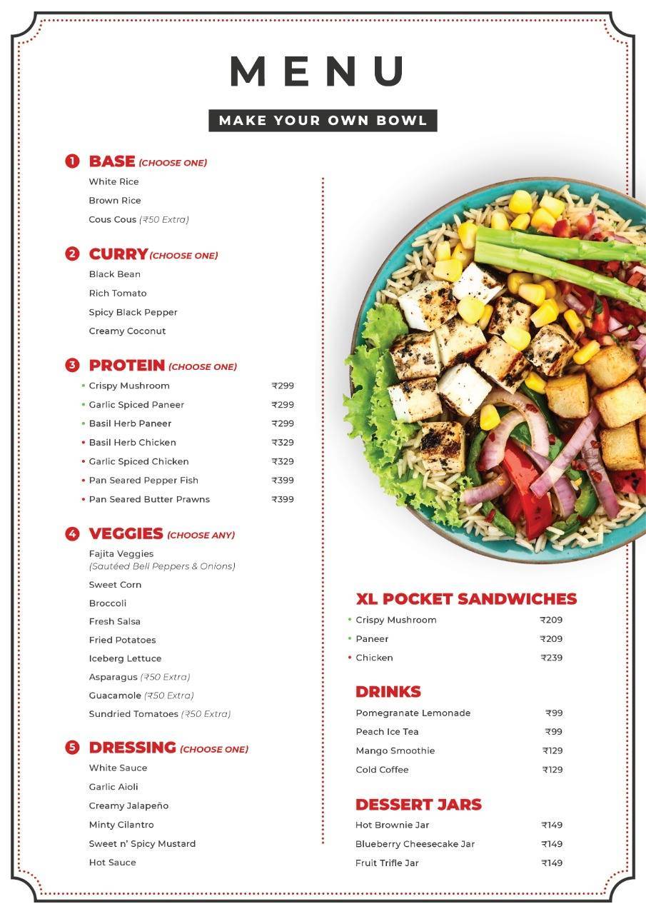 La Umami menu