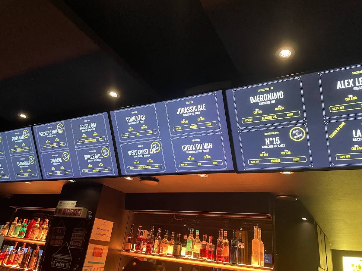 Menu de Brasserie B'Art