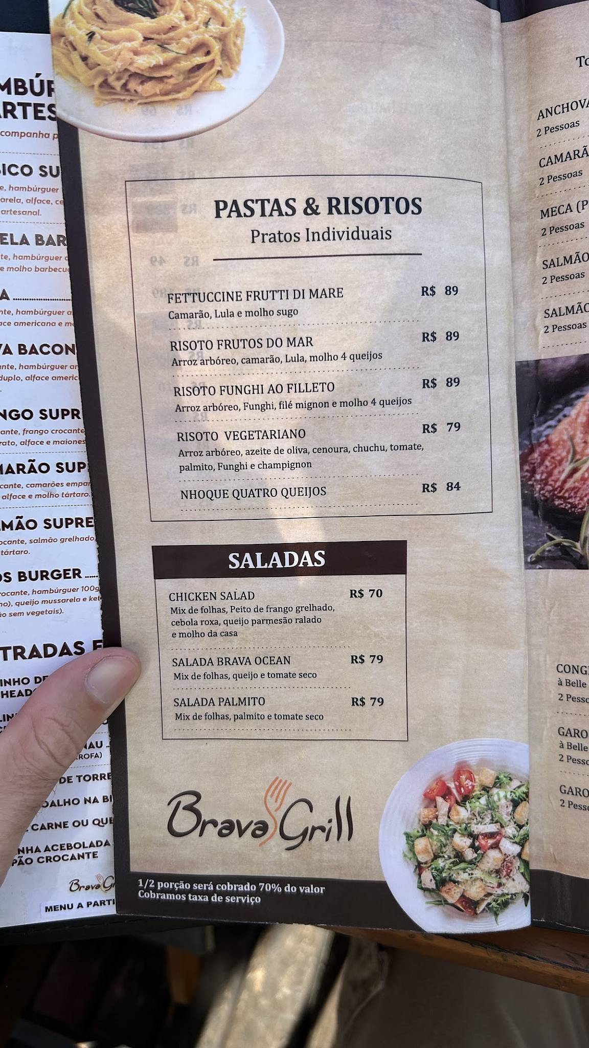 Brava Grill cardápio
