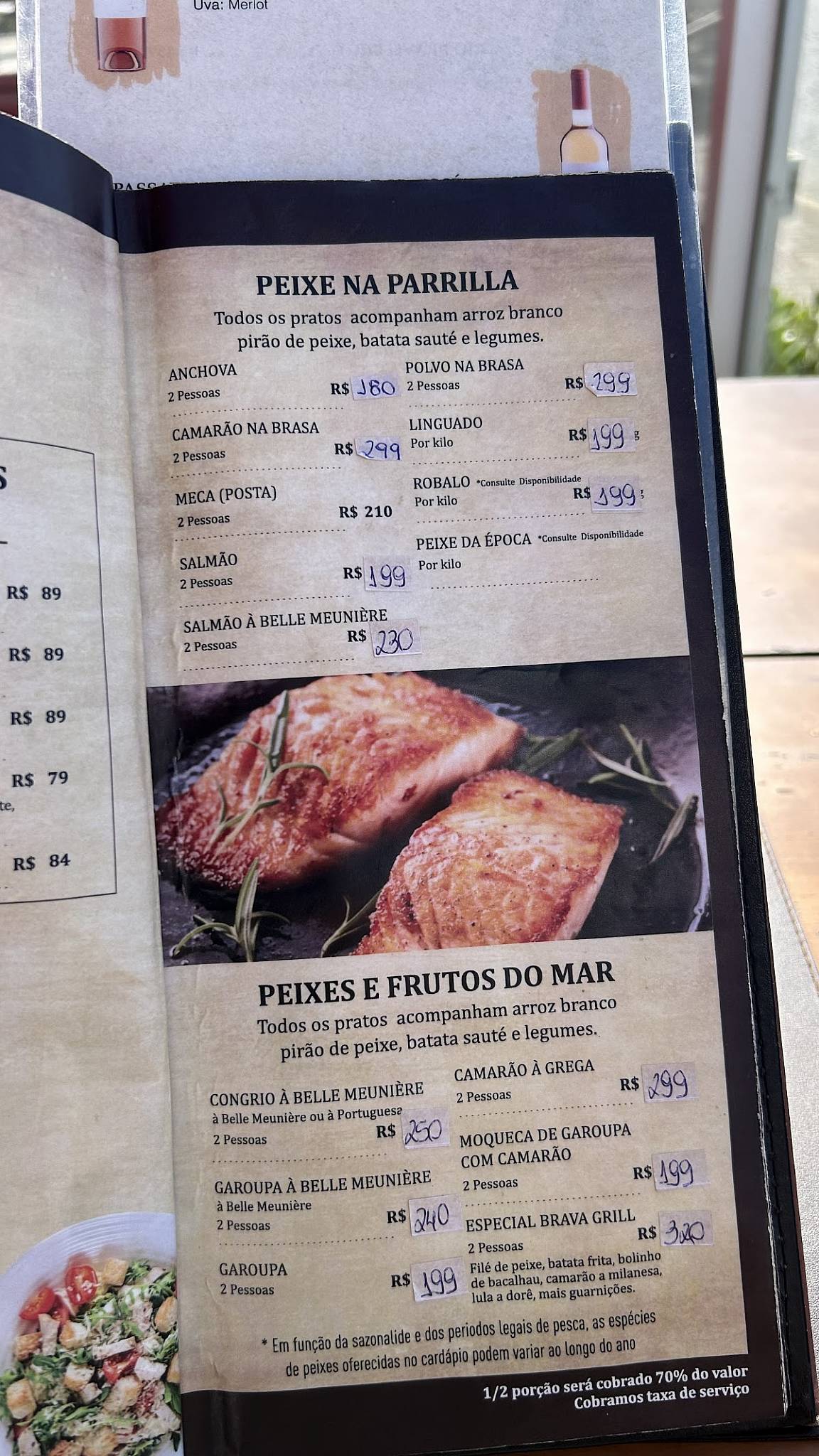 Brava Grill cardápio
