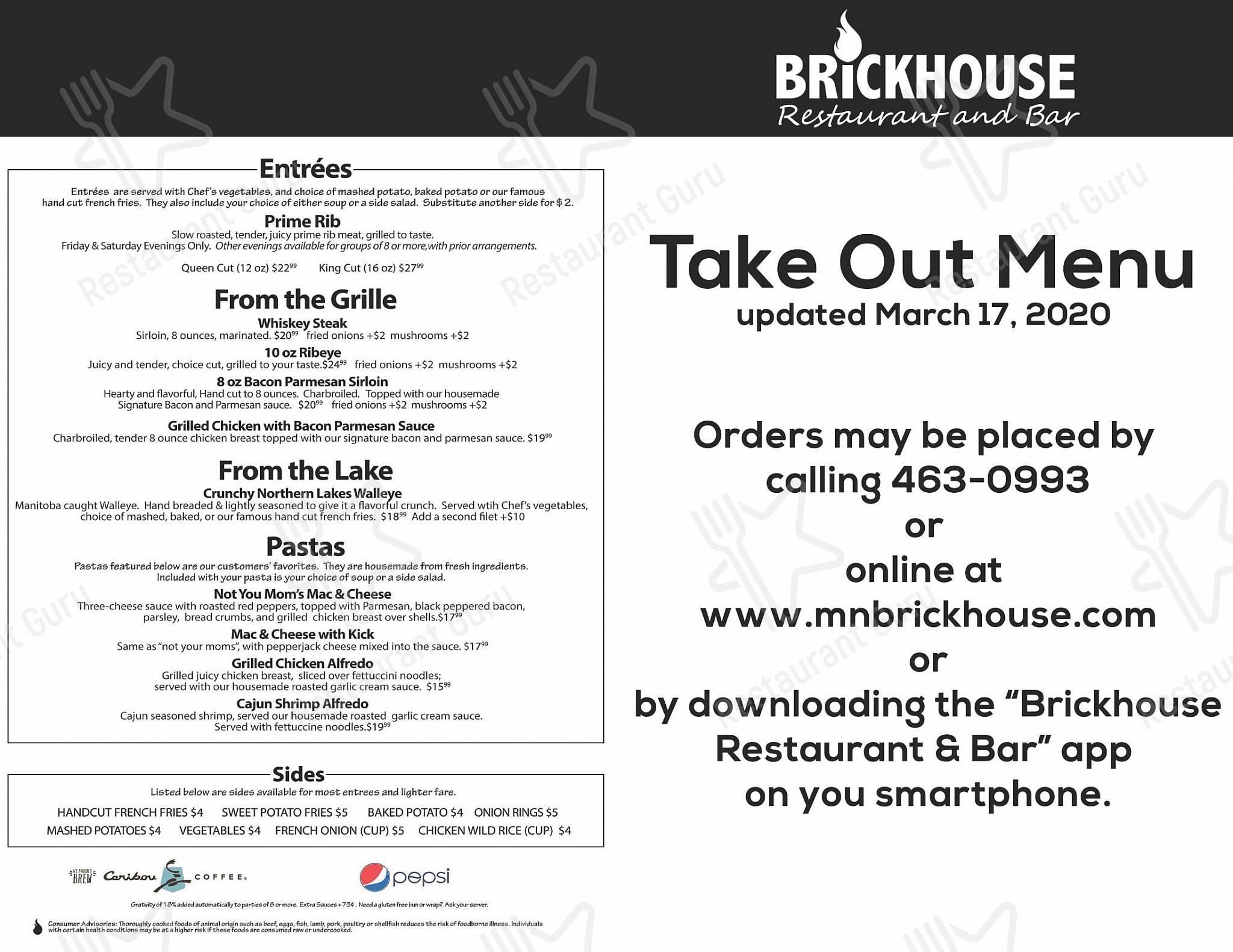Menu at Brickhouse Restaurant amp Bar Roseau