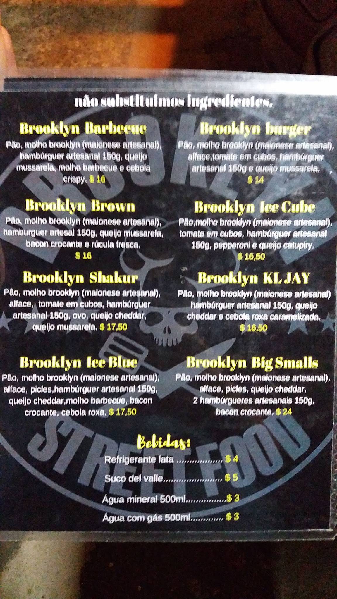 Brooklyn Street Food cardápio