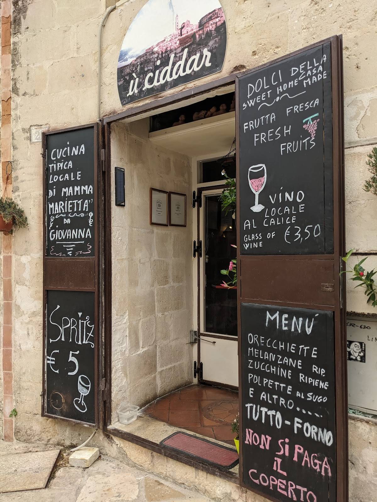 Menu di Brunch Bar U' Ciddar 