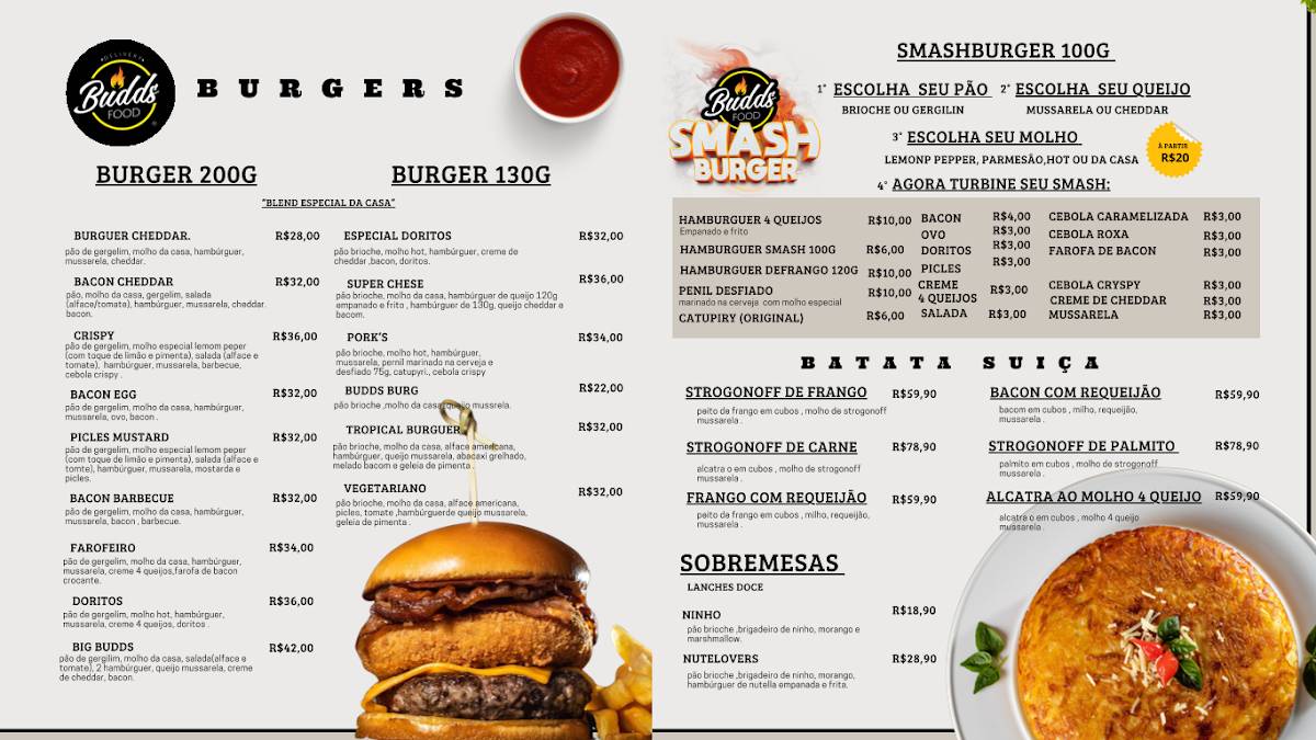 Budd's Tabacaria e Food cardápio