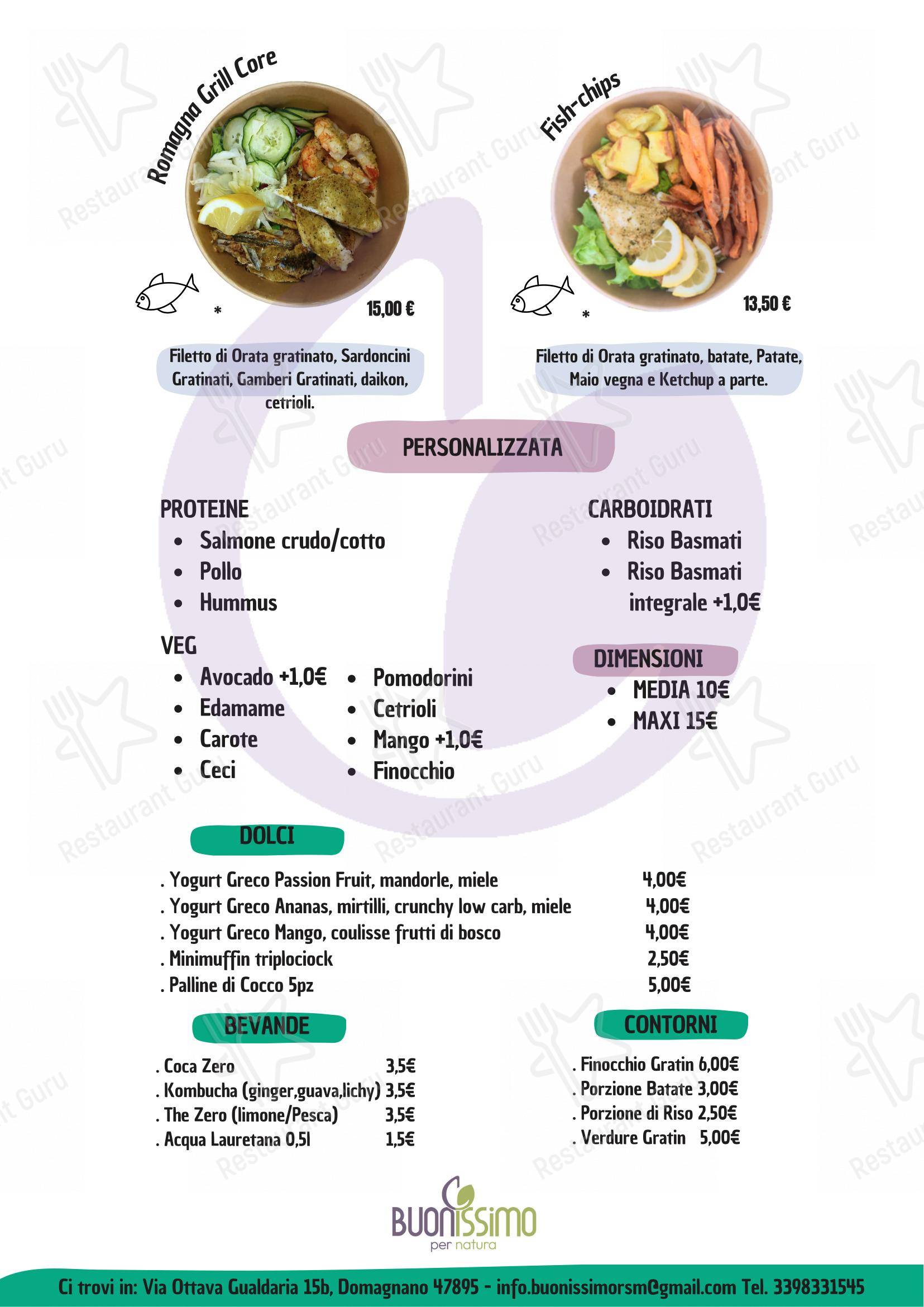 Menu di BuonissimoPerNatura San Marino - Menu