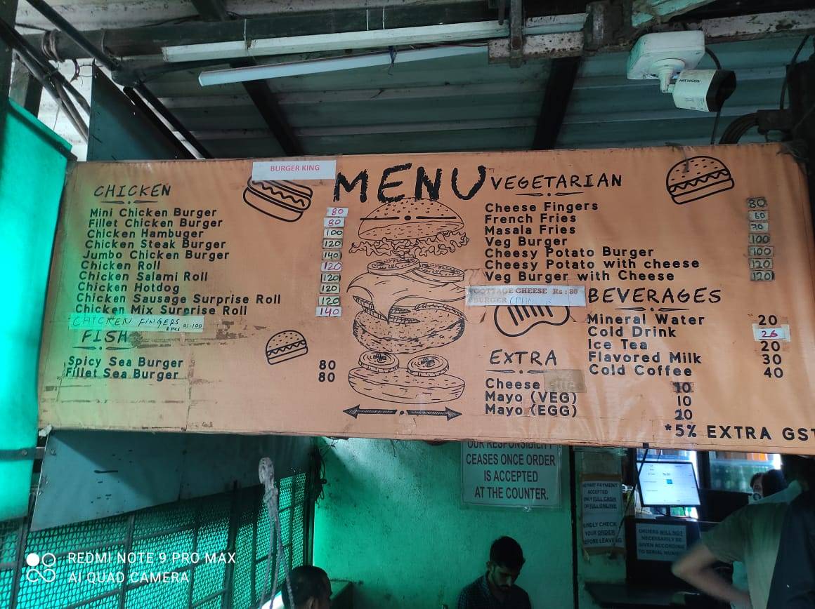 Burger King (KP) menu