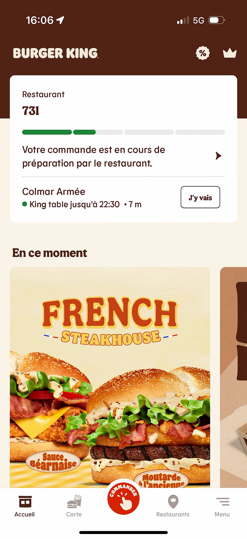 Menu de Burger King