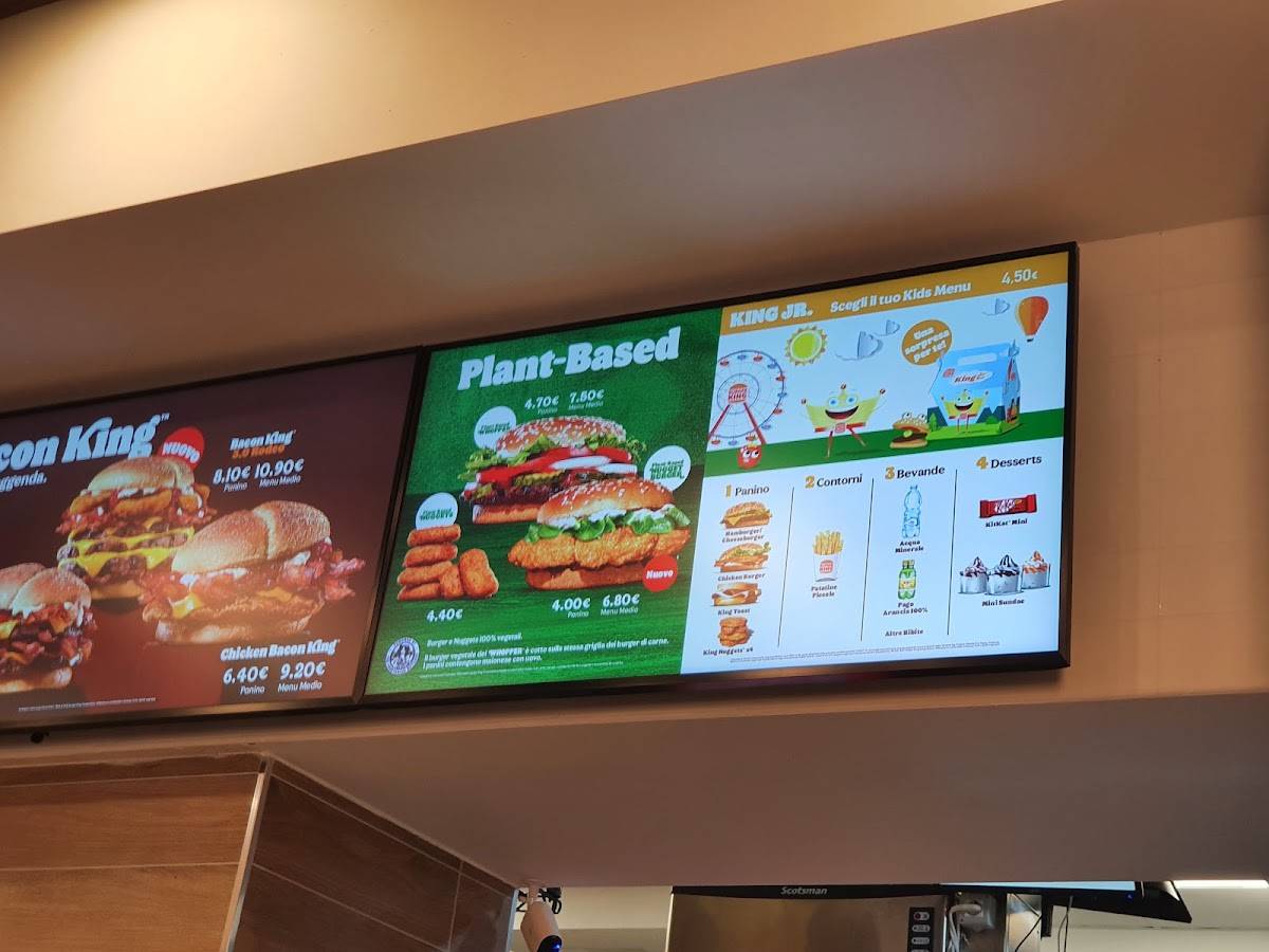 Menu de Burger King Risorgimento