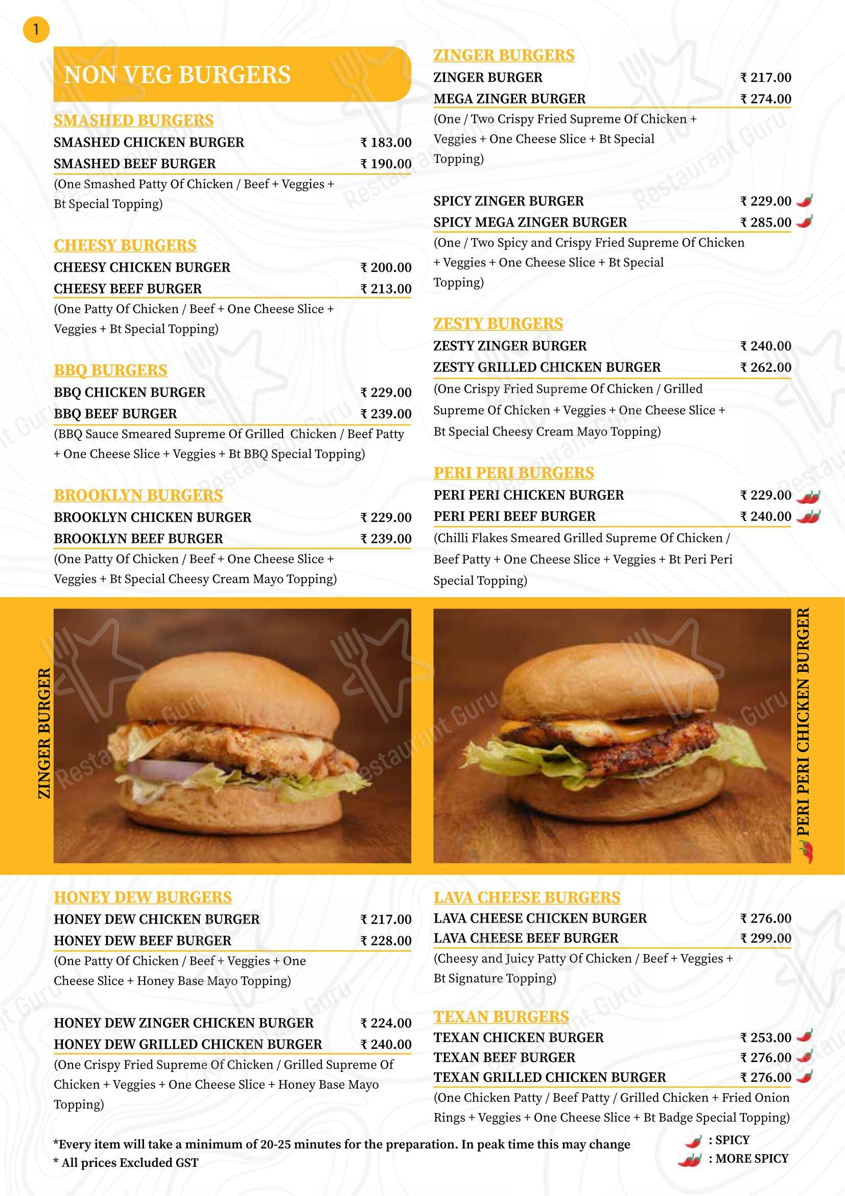 菜单 for Burger Tree in Coimbatore