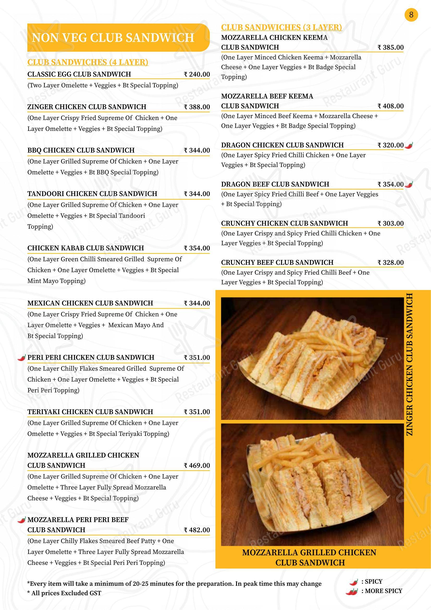 菜单 for Burger Tree in Coimbatore