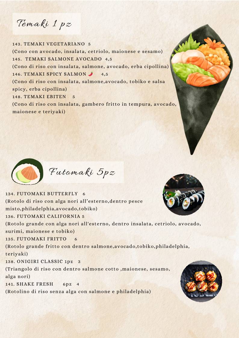 Menu di Butterfly Sushi 
