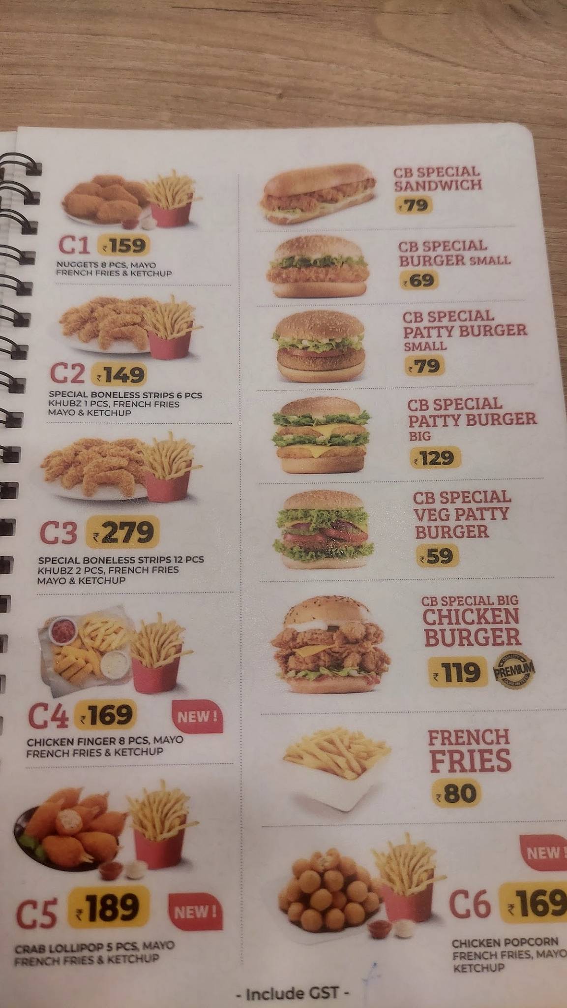 CHICK BUCK MALAPPURAM VALIYANGADI menu