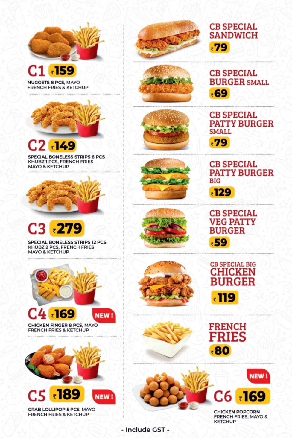 CHICK BUCK MALAPPURAM VALIYANGADI menu