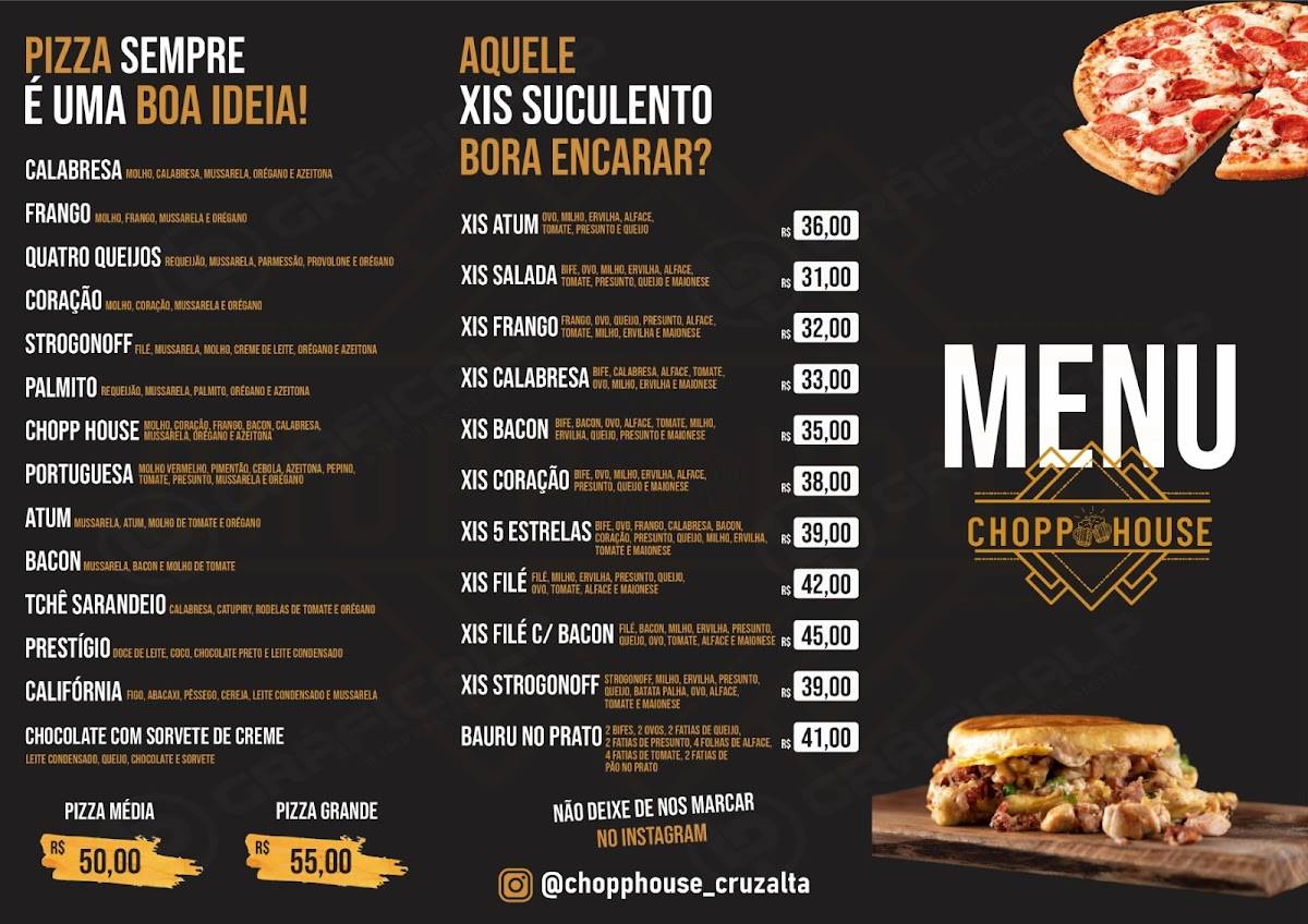 CHOPP HOUSE cardápio