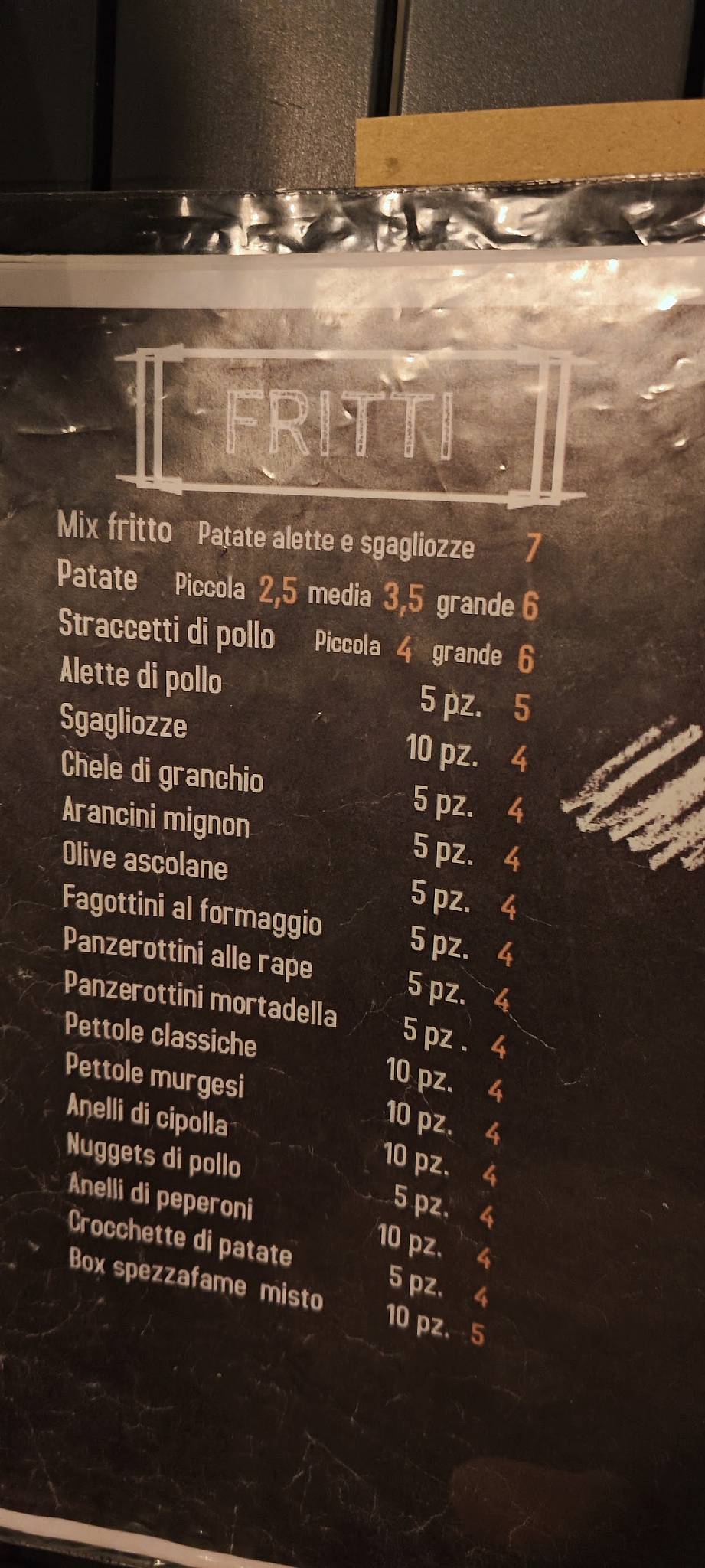 Menu di COMETIGIRA 