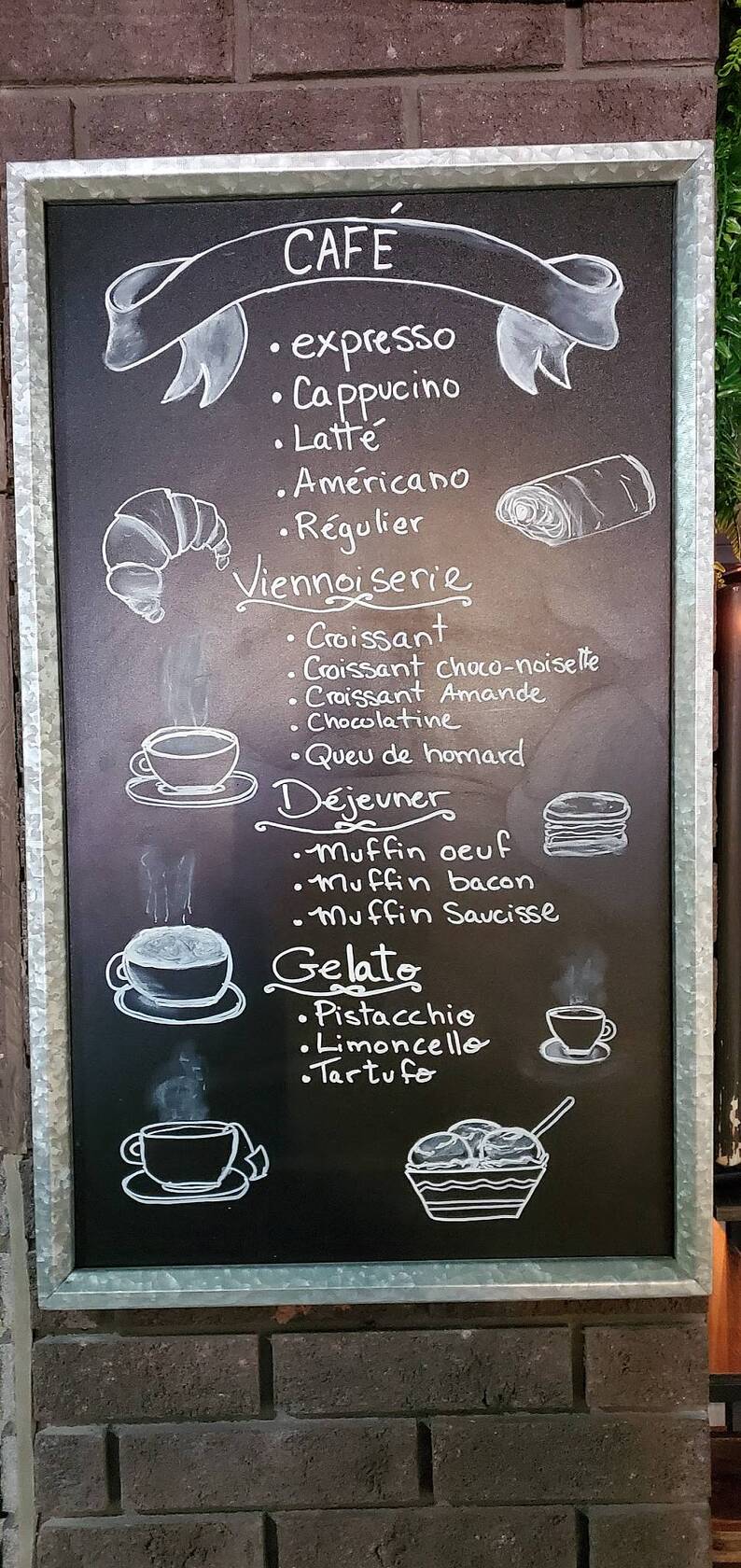 Menu de Cafe 12e