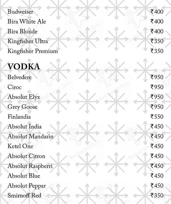 Cafe 77 East menu