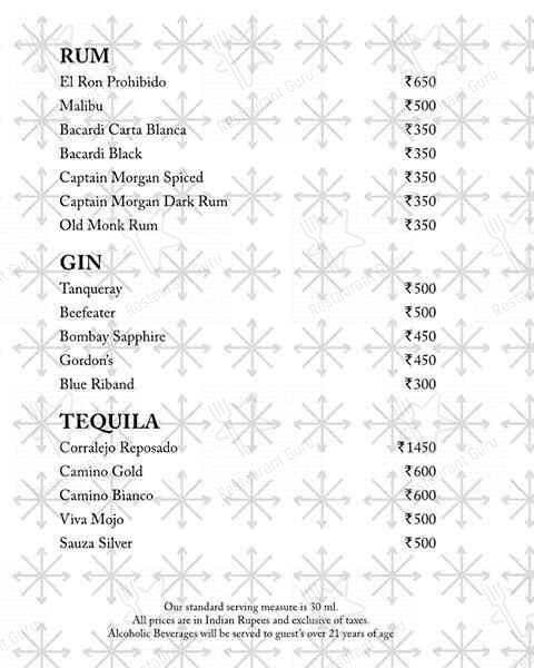 Cafe 77 East menu