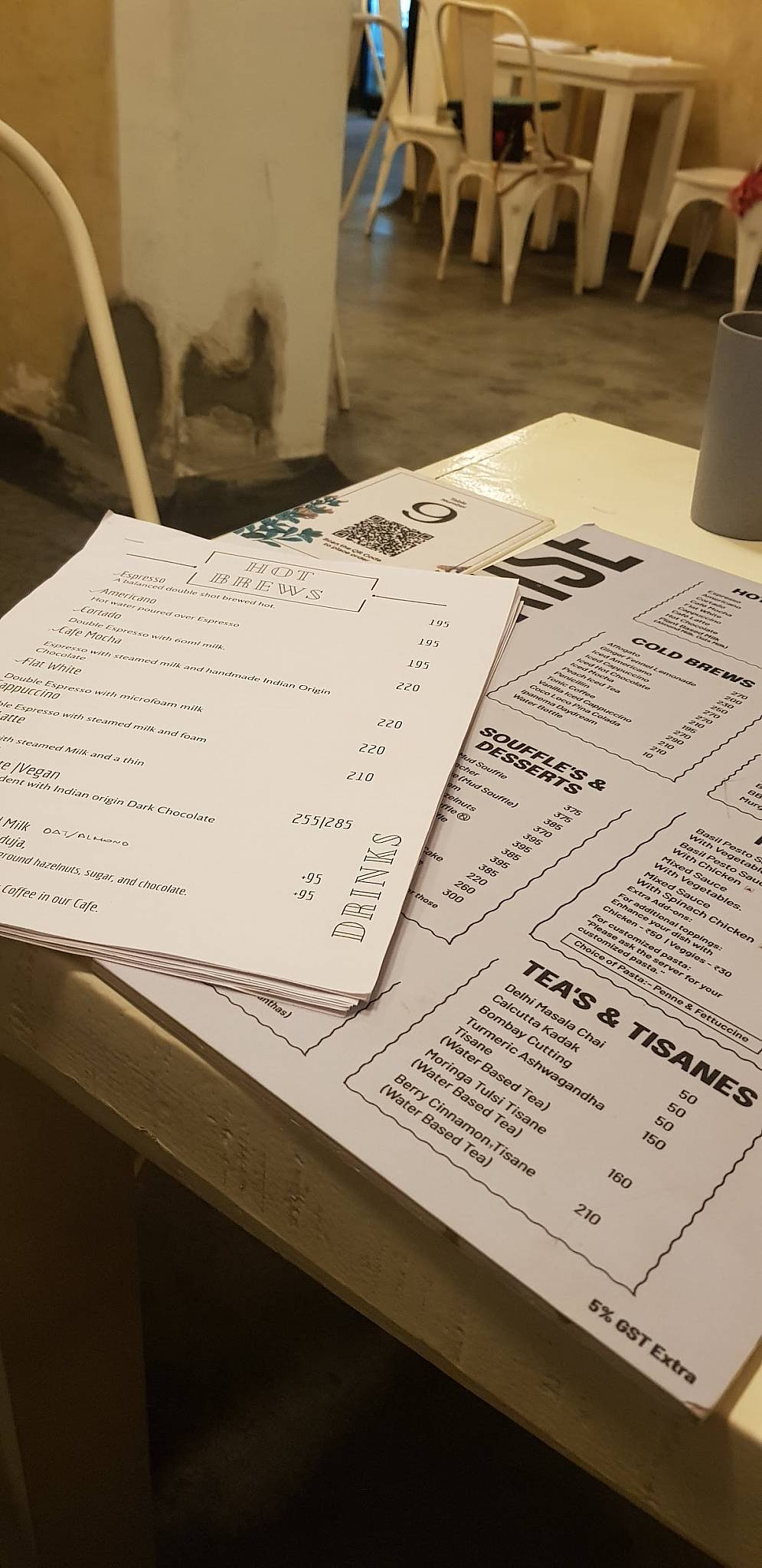 Café All Rise menu