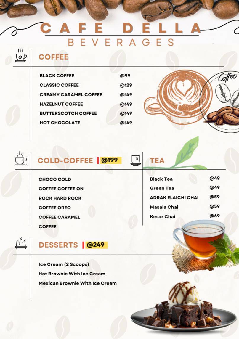 Cafe Della menu