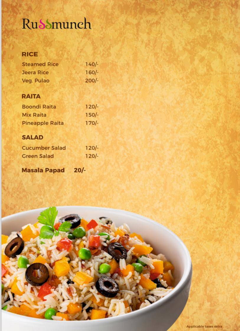 Cafe' Russmunch menu