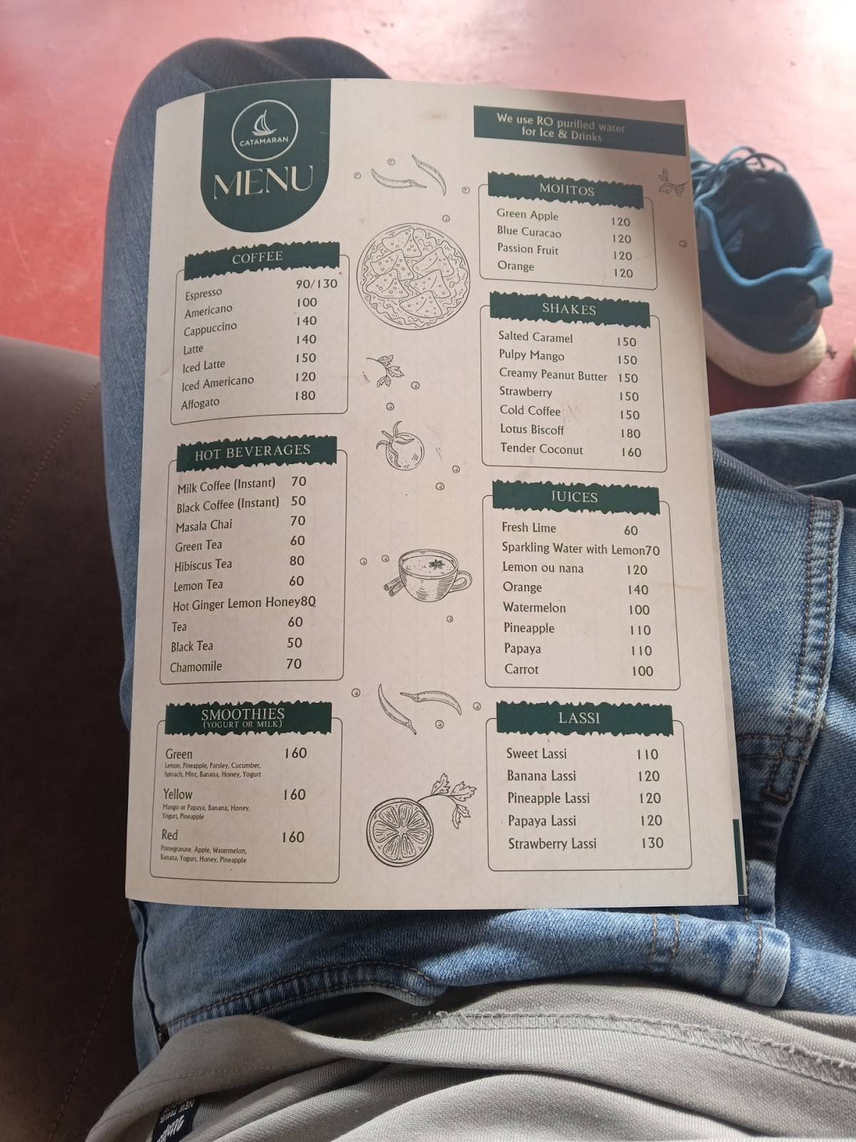 Cafe Catamaran menu