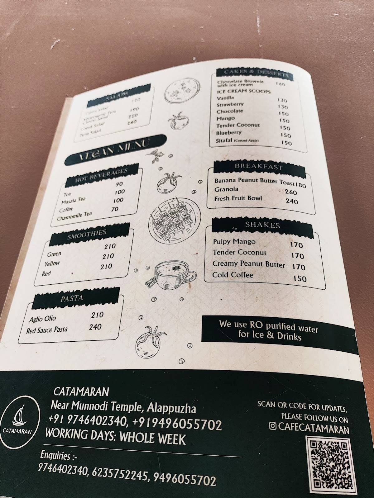 Cafe Catamaran menu