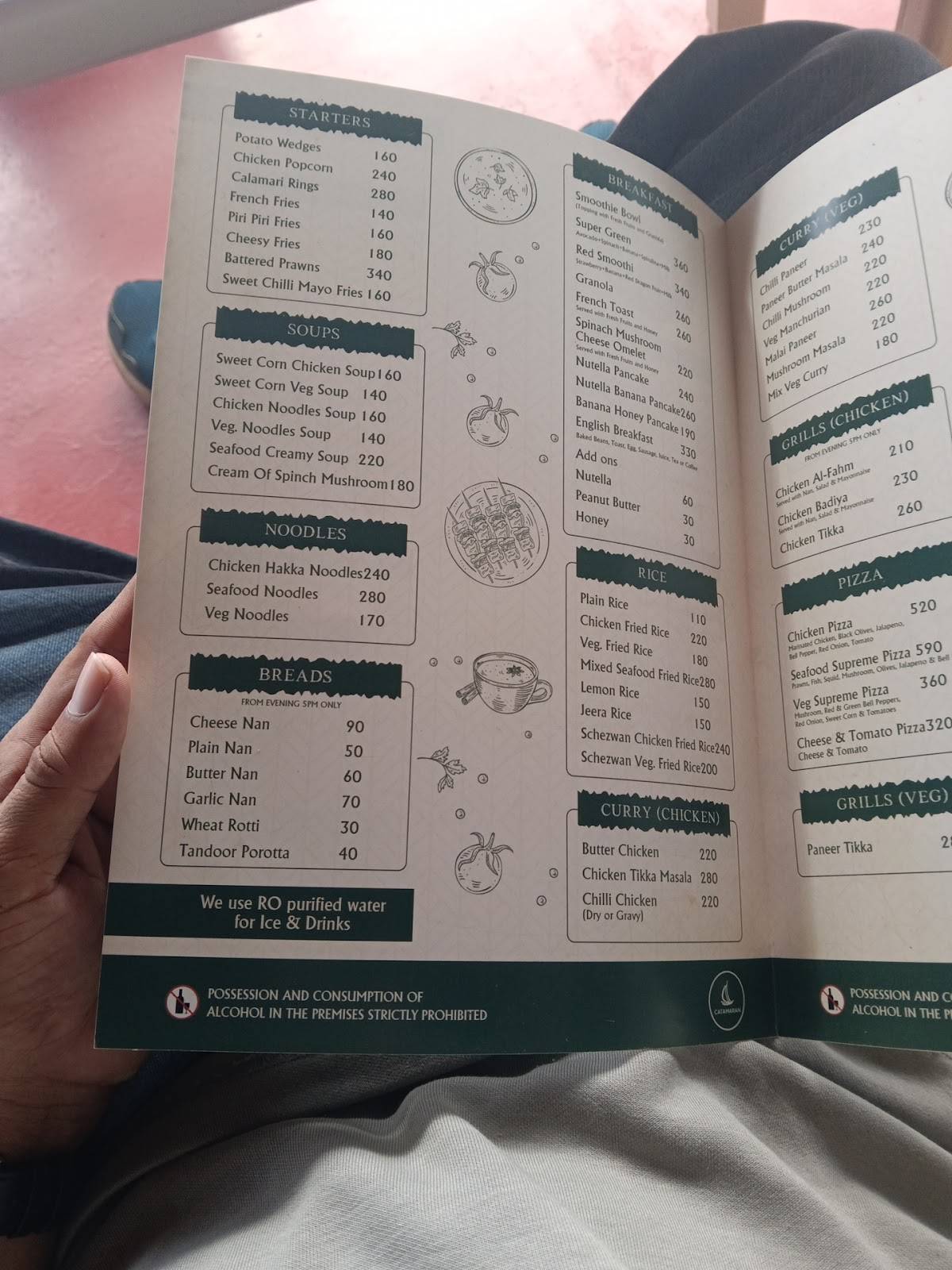 Cafe Catamaran menu