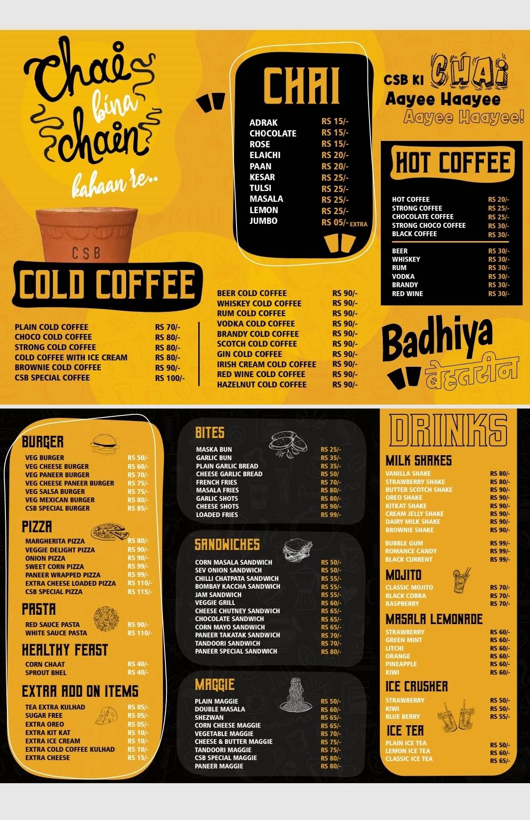 Chai Sutta Bar Tilakwadi (Tea21 Foods) menu